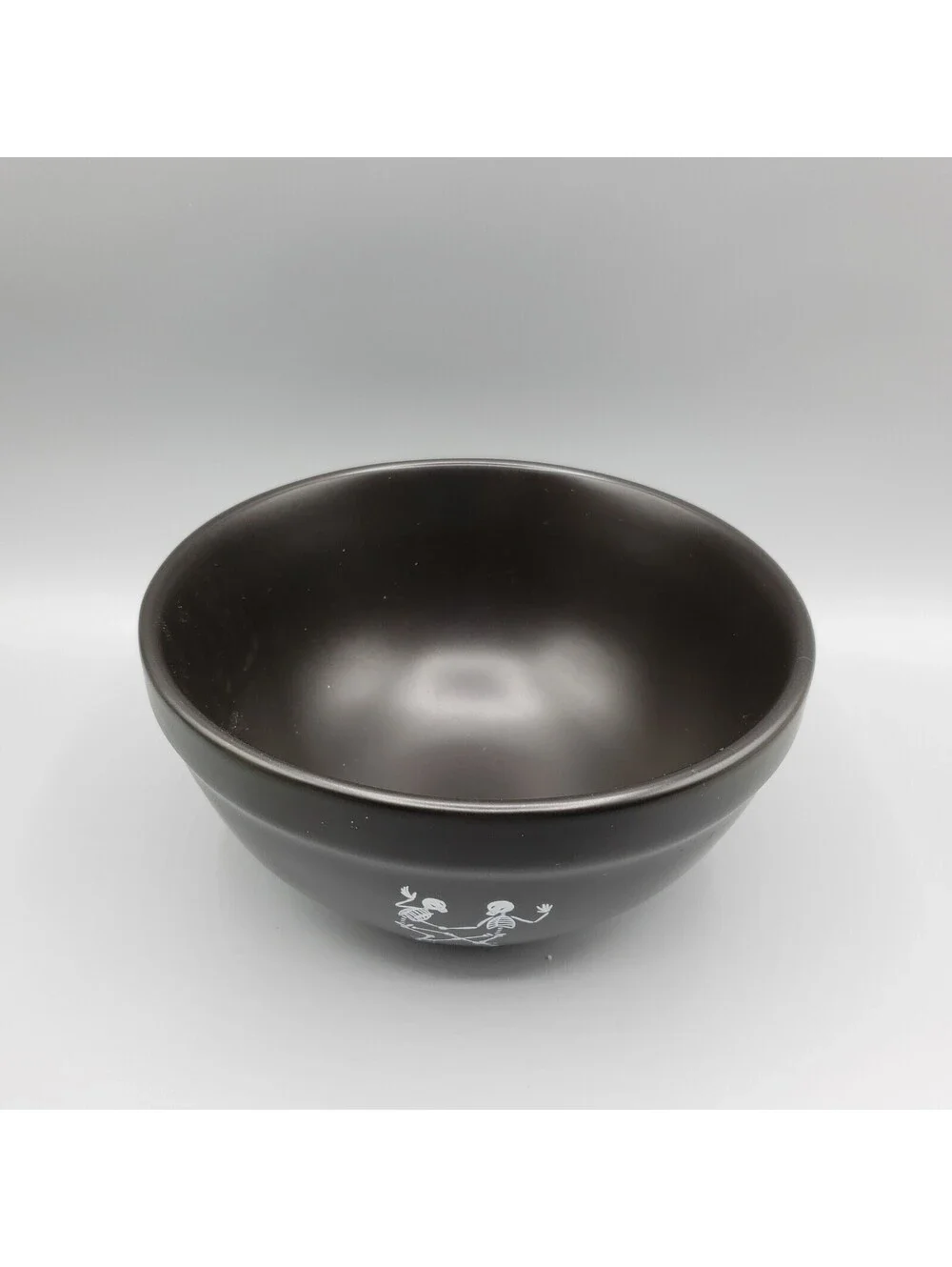Rae Dunn Black Mixing Bowl Dancing Skeleton SWEETS Nesting Magenta Halloween